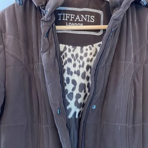 NWOT Brown Winter Coat from London, size US 10 - Picture 2 of 3